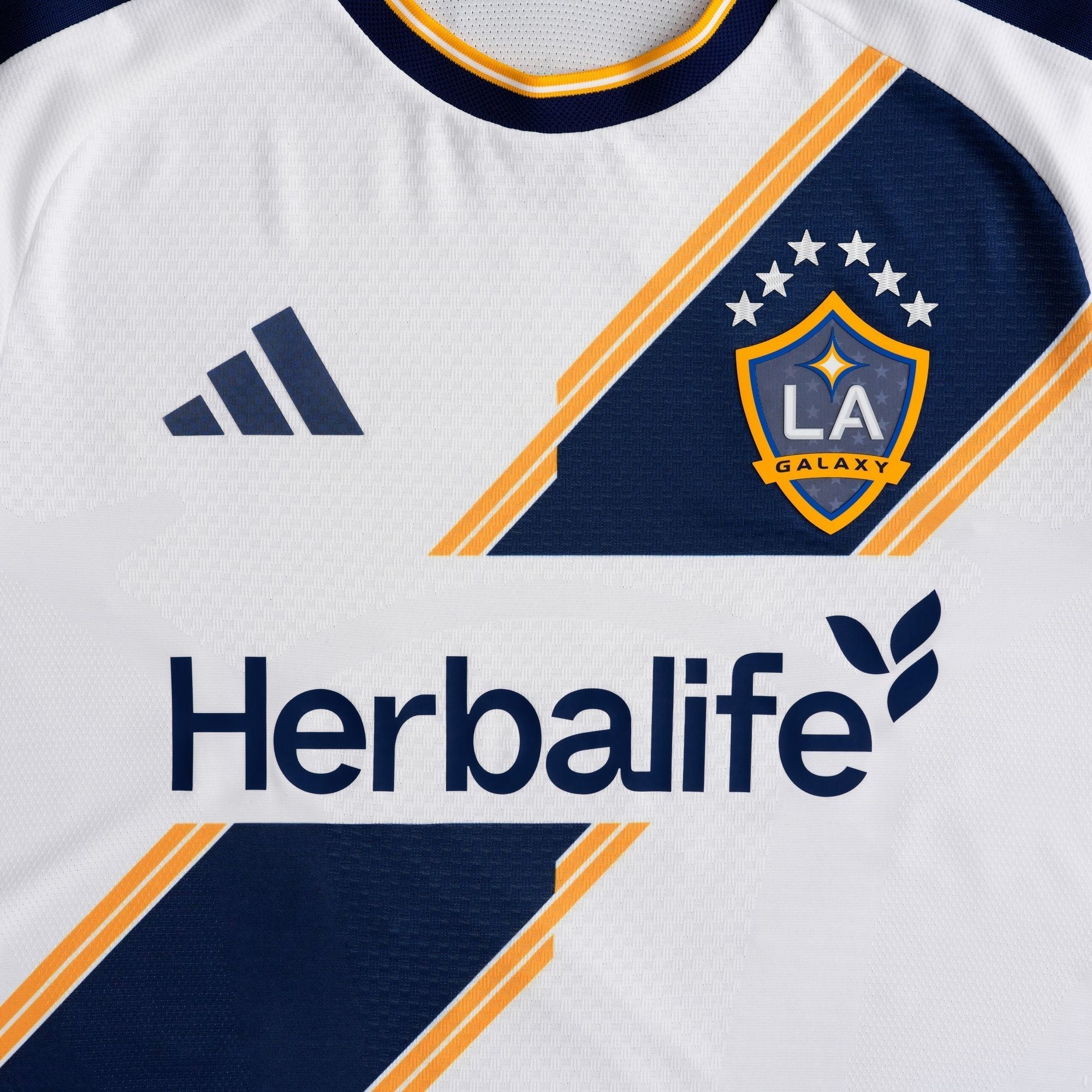 adidas Men's Parente LA Galaxy Authentic Match Home Jersey 26/27 (White)