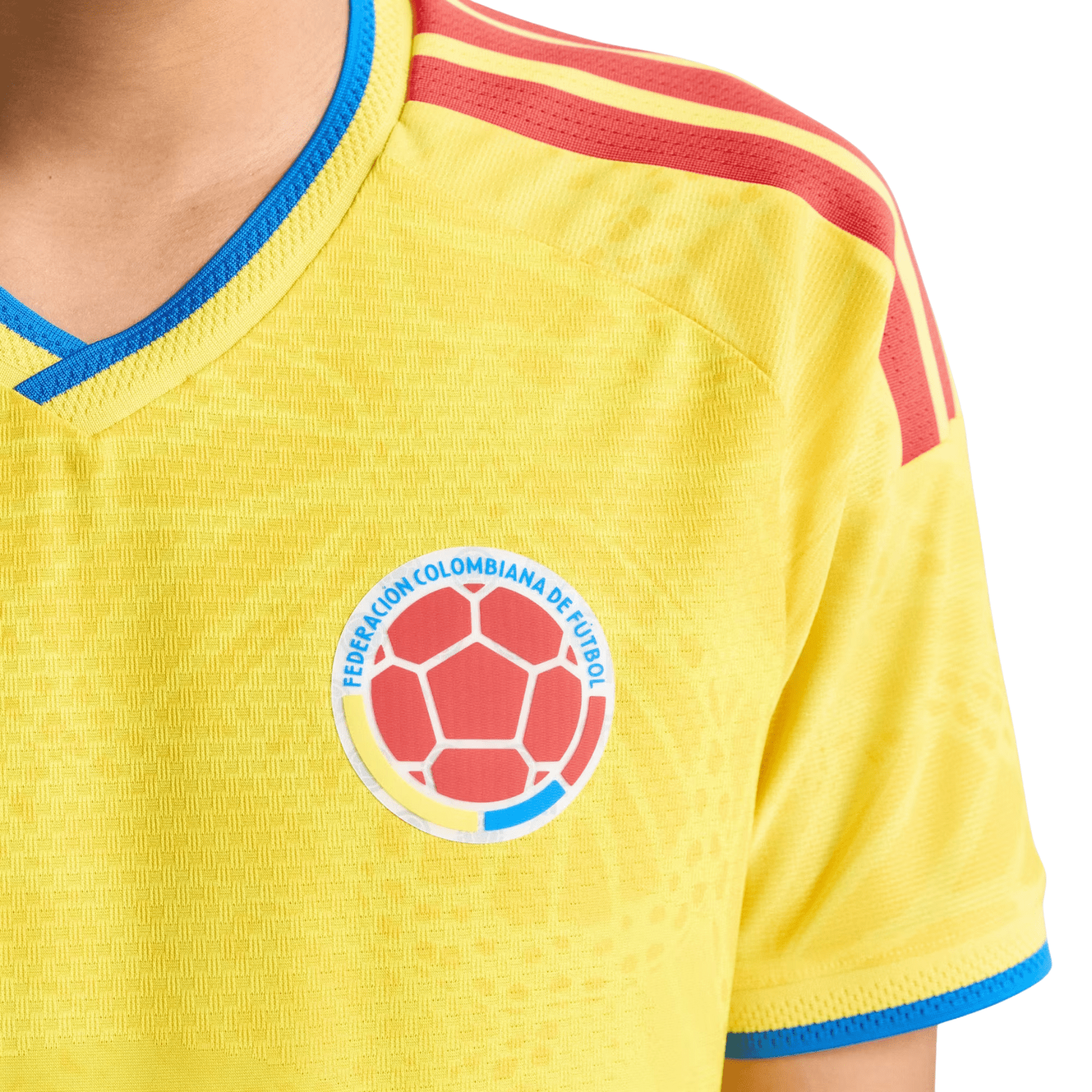 adidas Men's Mojica Colombia 2026 Authentic Home Jersey (Impact Yellow)