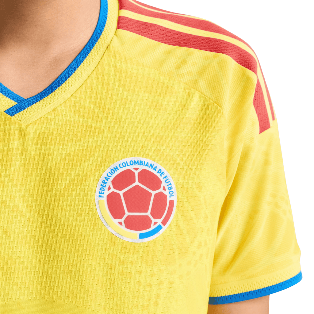 adidas Men's Borja Colombia 2026 Authentic Home Jersey (Impact Yellow)