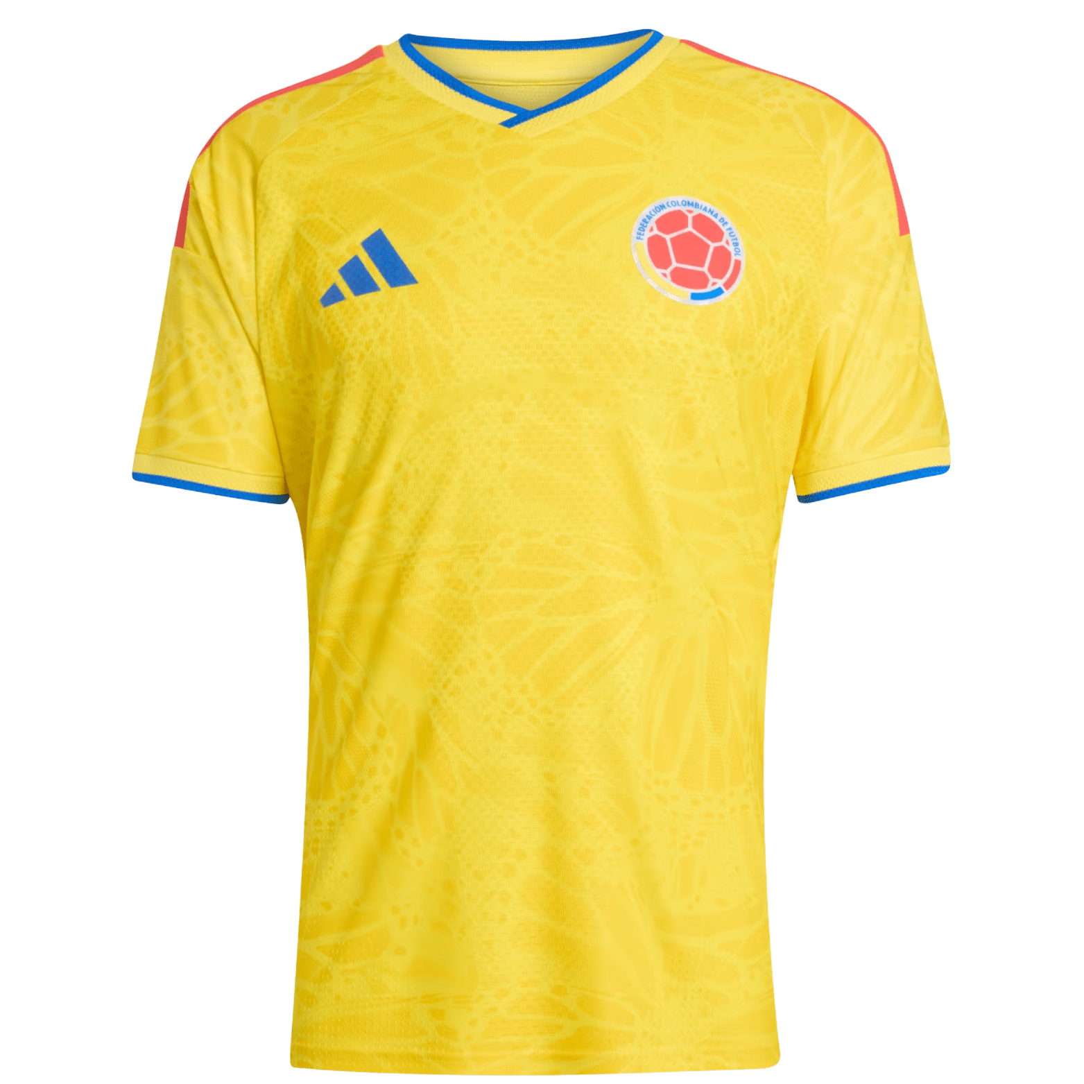 adidas Men's Munoz Colombia 2026 Authentic Home Jersey (Impact Yellow)