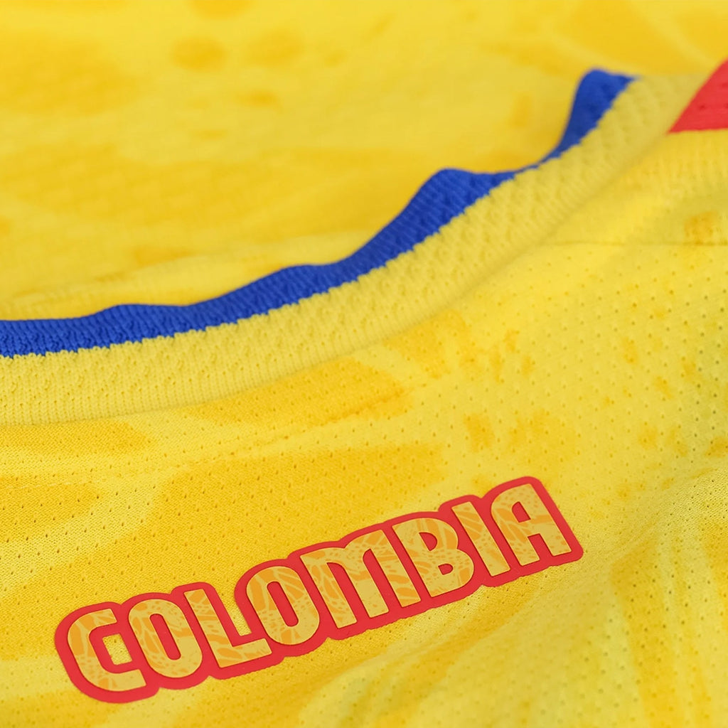 adidas Men's Quintero Colombia 2026 Authentic Home Jersey (Impact Yellow)