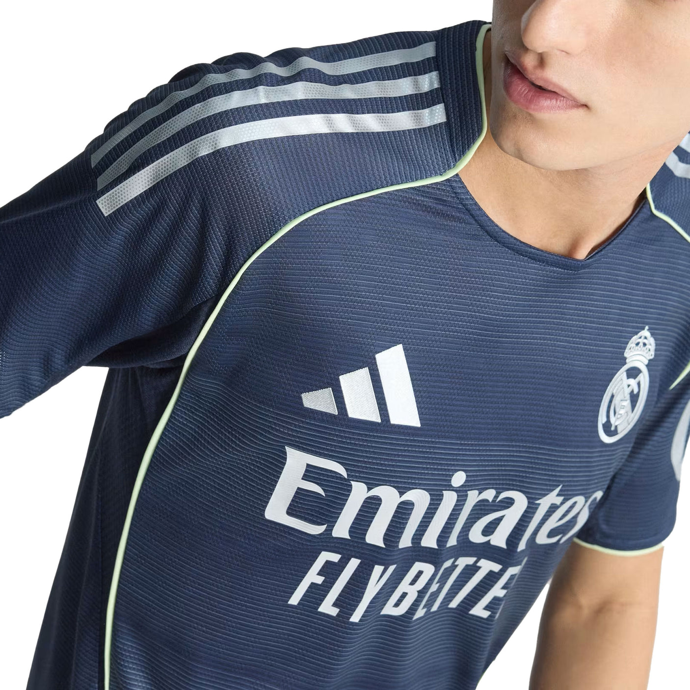 adidas Eduardo Camavinga Real Madrid Authentic Away Jersey 25/26 w/ Champions League Patches (Legend Ink