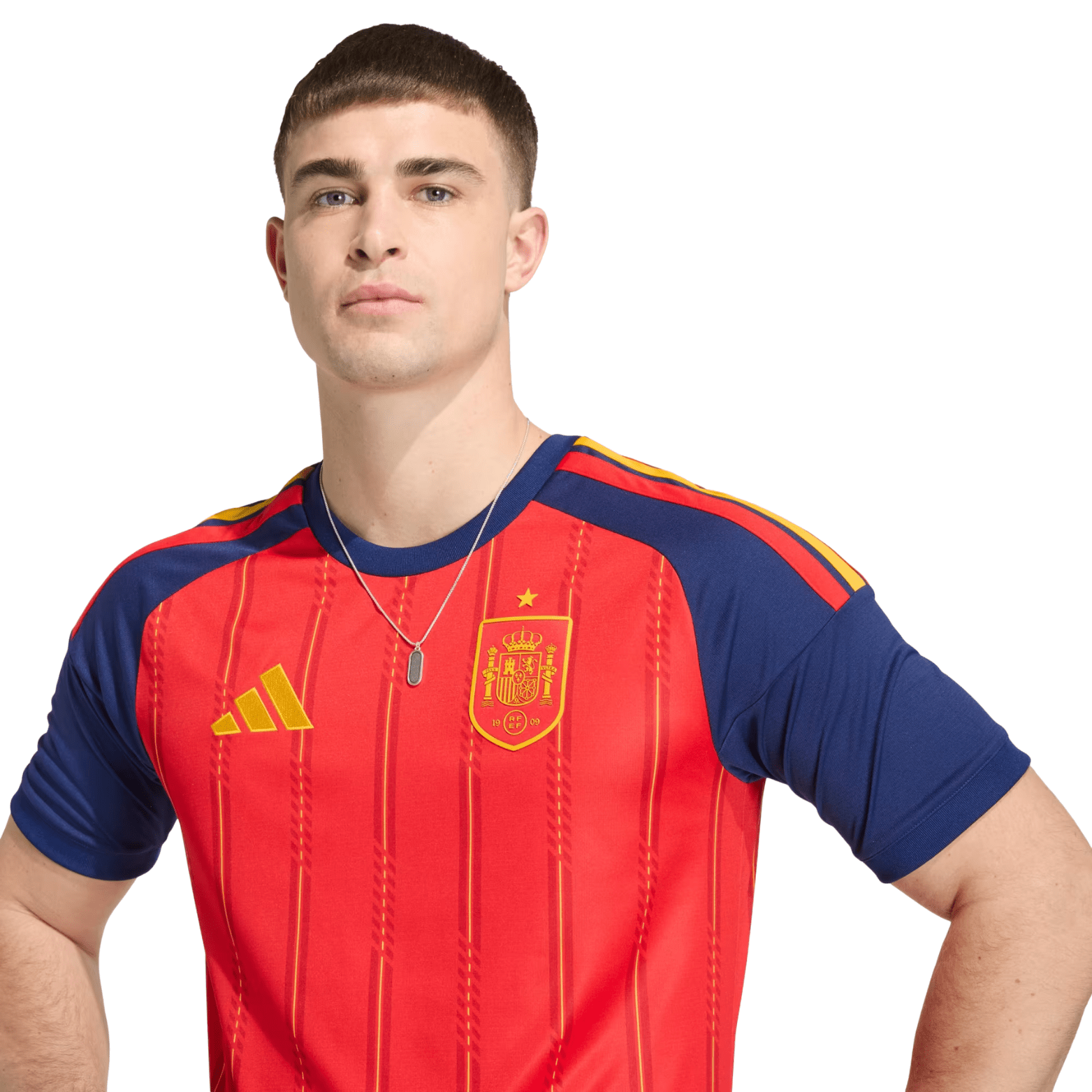 adidas Men's Fermin Spain World Cup Home Jersey 2026 (Vivid Red)