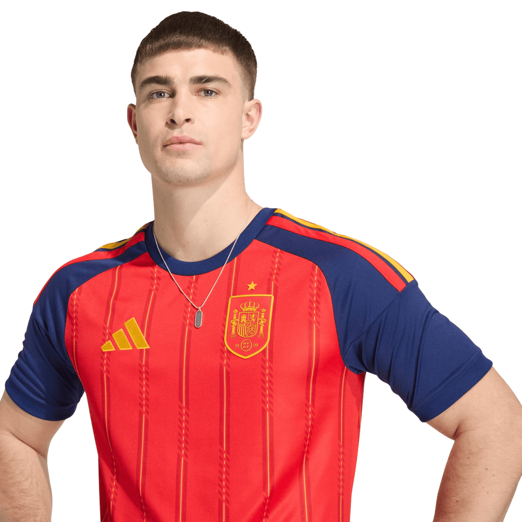 adidas Men's Olmo Spain World Cup Home Jersey 2026 (Vivid Red)
