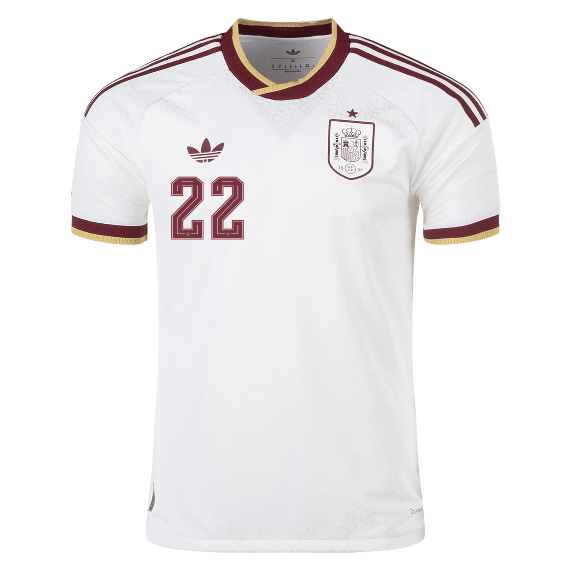 adidas Men's Spain Authentic Marc Cucurella Away Jersey 2026 (White)