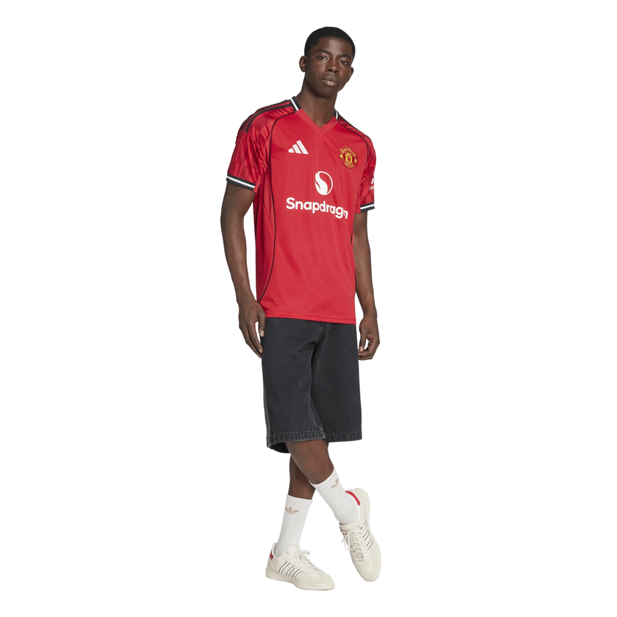 adidas Casemiro Men's Manchester United Home Jersey 25/26 w/ EPL + NRFR Patches (Red)