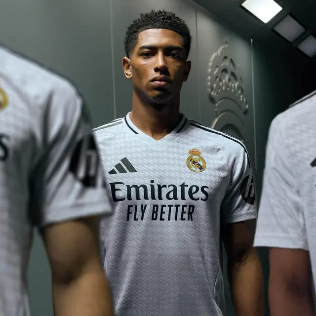 adidas Alaba Real Madrid Authentic Home Jersey w/ La Liga Patches 24/25 (White/Black)
