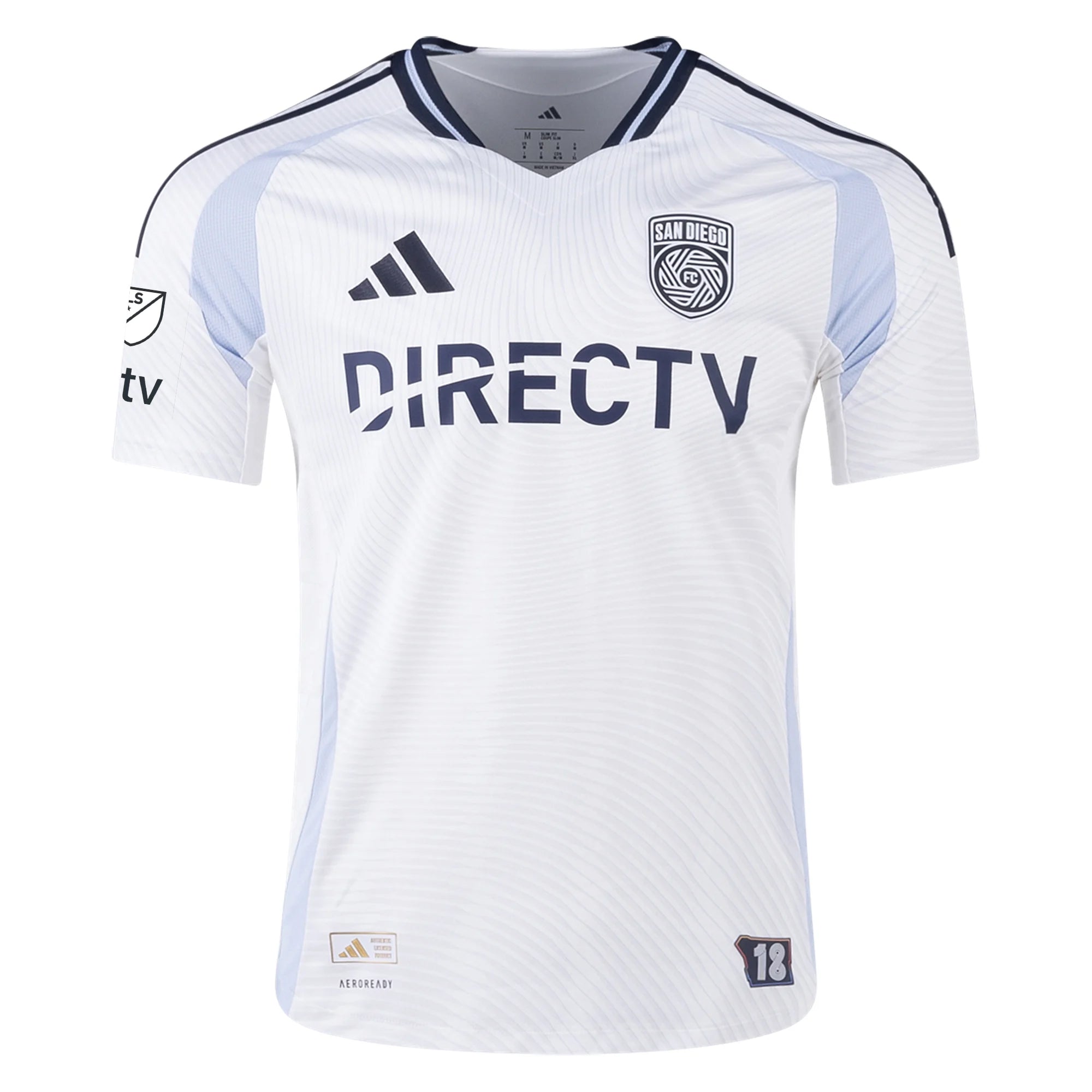 adidas San Diego FC Authentic Duran Ferree Away Jersey 25/26 w/ MLS & Apple Patch (White)