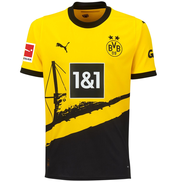 Puma Borussia Dortmund Gurpuz Home Jersey w/ Bundesliga Patch 23/24 (Cyber Yellow/Puma Black)