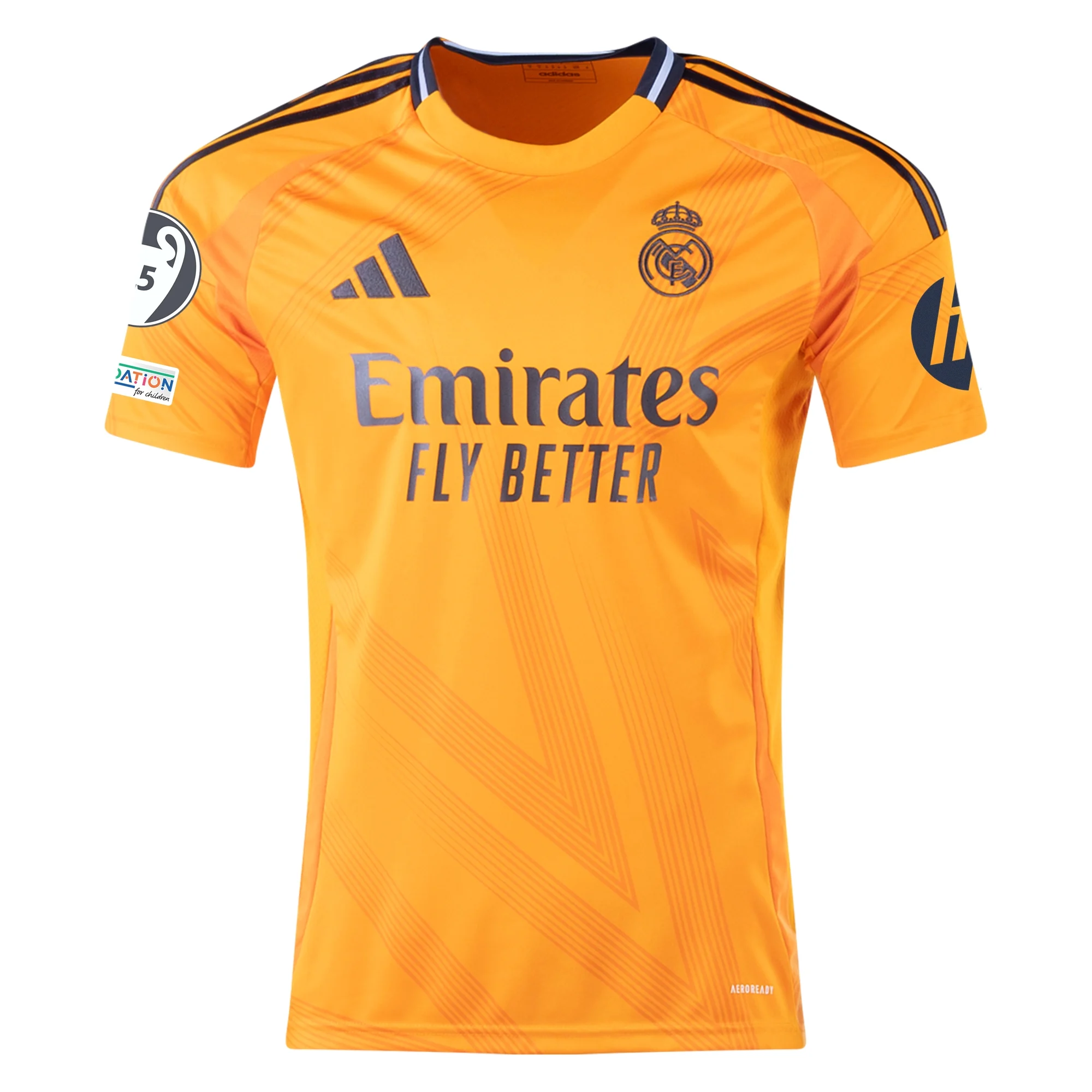 adidas Real Madrid Aurélien Tchouaméni Away Jersey w/ Champions League Patches 24/25 (Crew Orange)
