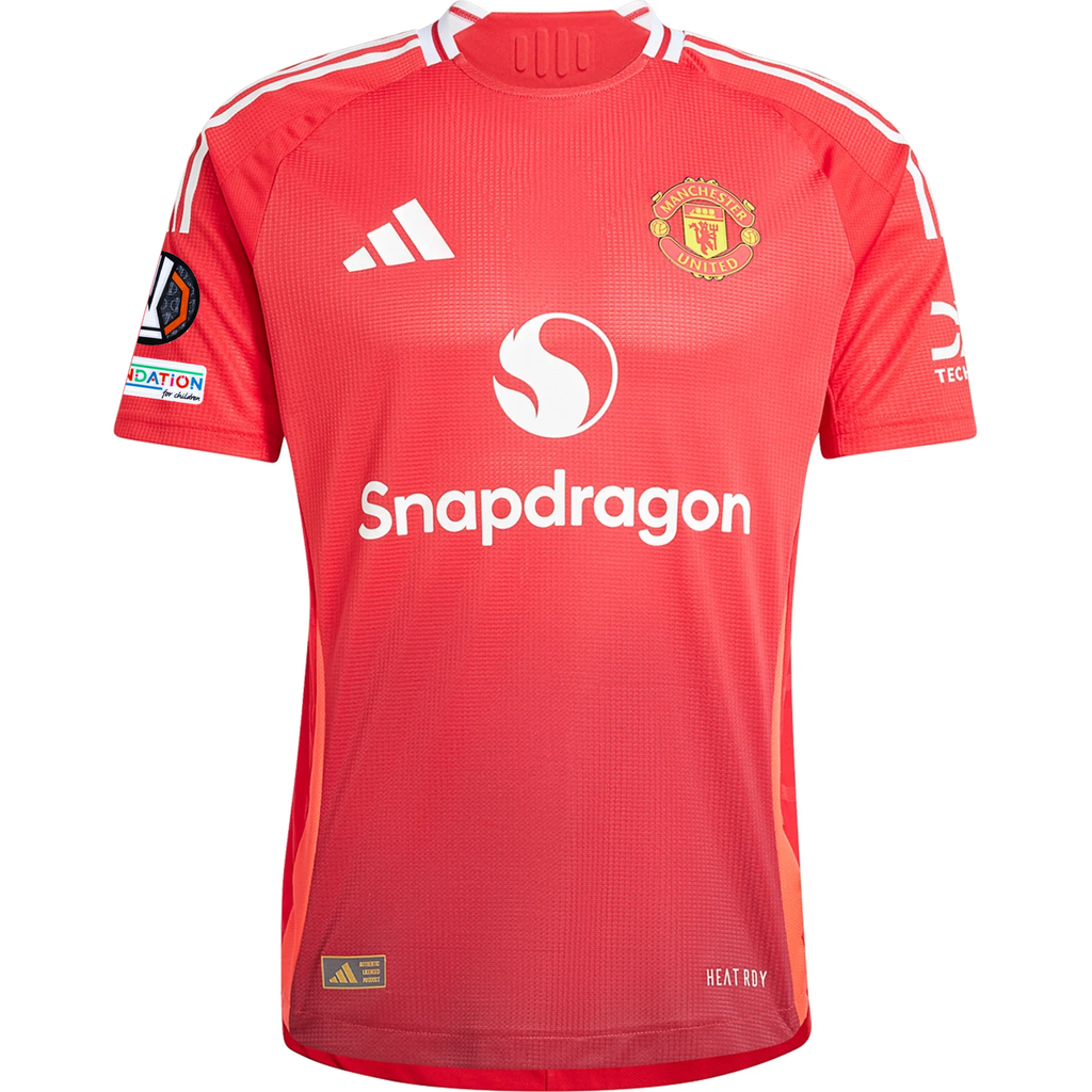adidas Manchester United Authentic Rasmus Højlund Home Jersey w/ Europa League Patches 24/25 (MUFC Red/Bright Red)