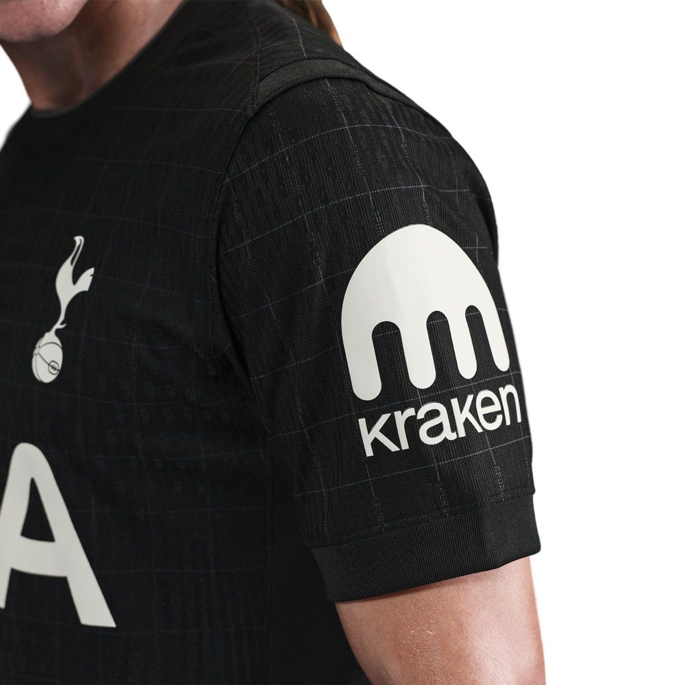 Nike Davies Tottenham Hotspur Authentic Away Jersey 25/26 w/ EPL Patch (Black/Iron)