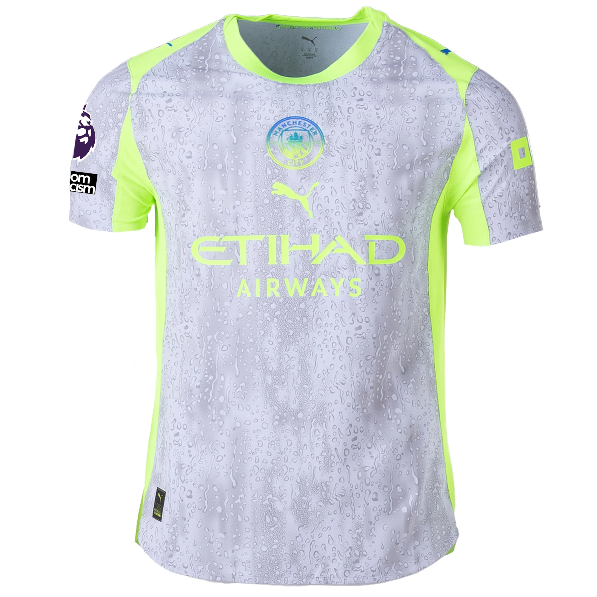 Puma Manchester City Authentic Third Jersey w/ EPL + No Room For Racism 25/26 (Cool Weather/Pro Green)
