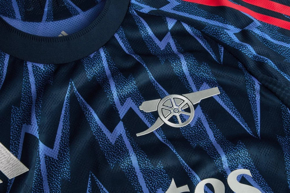 adidas Arsenal Authentic Declan Rice Away Jersey w/ EPL + No Room For Racism 25/26 (Indigo/Silver)