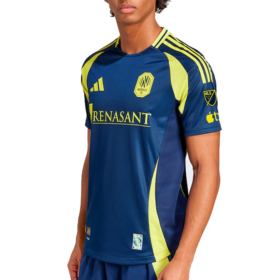 adidas Nashville Authentic Isaiah Jones Away Jersey w/ MLS + Apple TV 25/26 (Tena Blue)