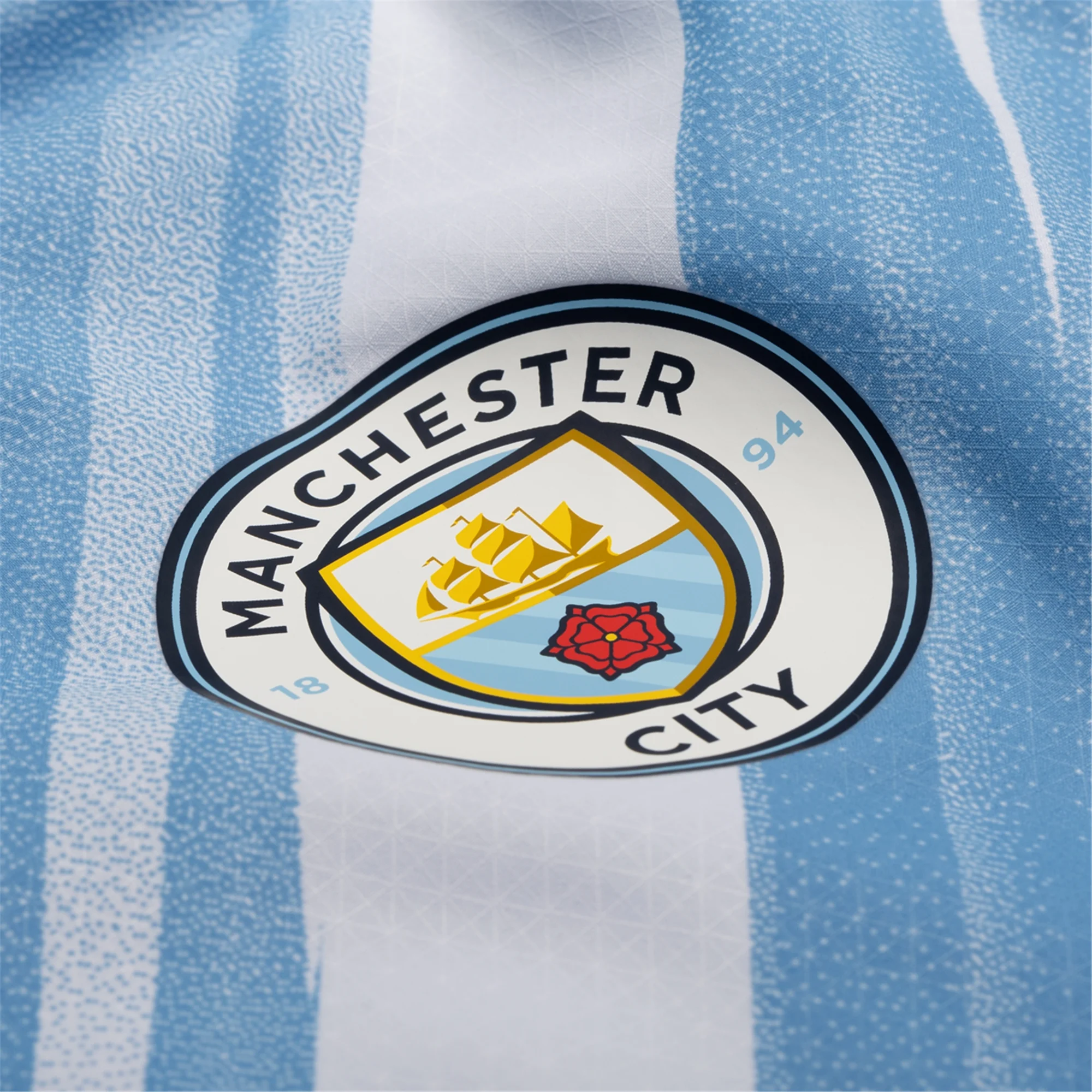 Puma Manchester City Authentic Ruben Home Jersey w/ EPL + No Room For Racism Patches 25/26 (Team Light Blue/White)