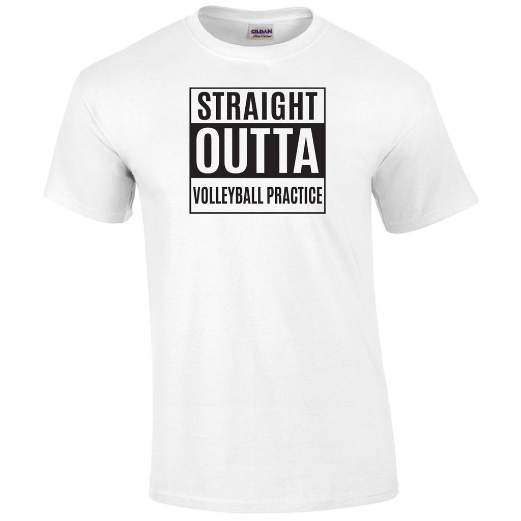 Straight Outta Volleyball Practice Printed Tee
