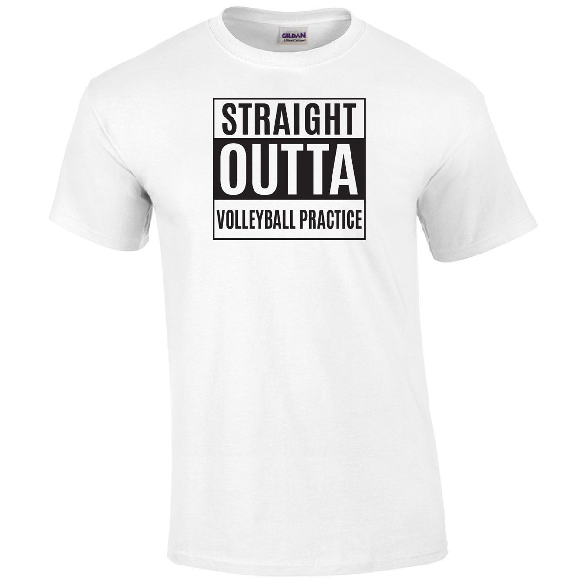 Straight Outta Volleyball Practice Printed Tee