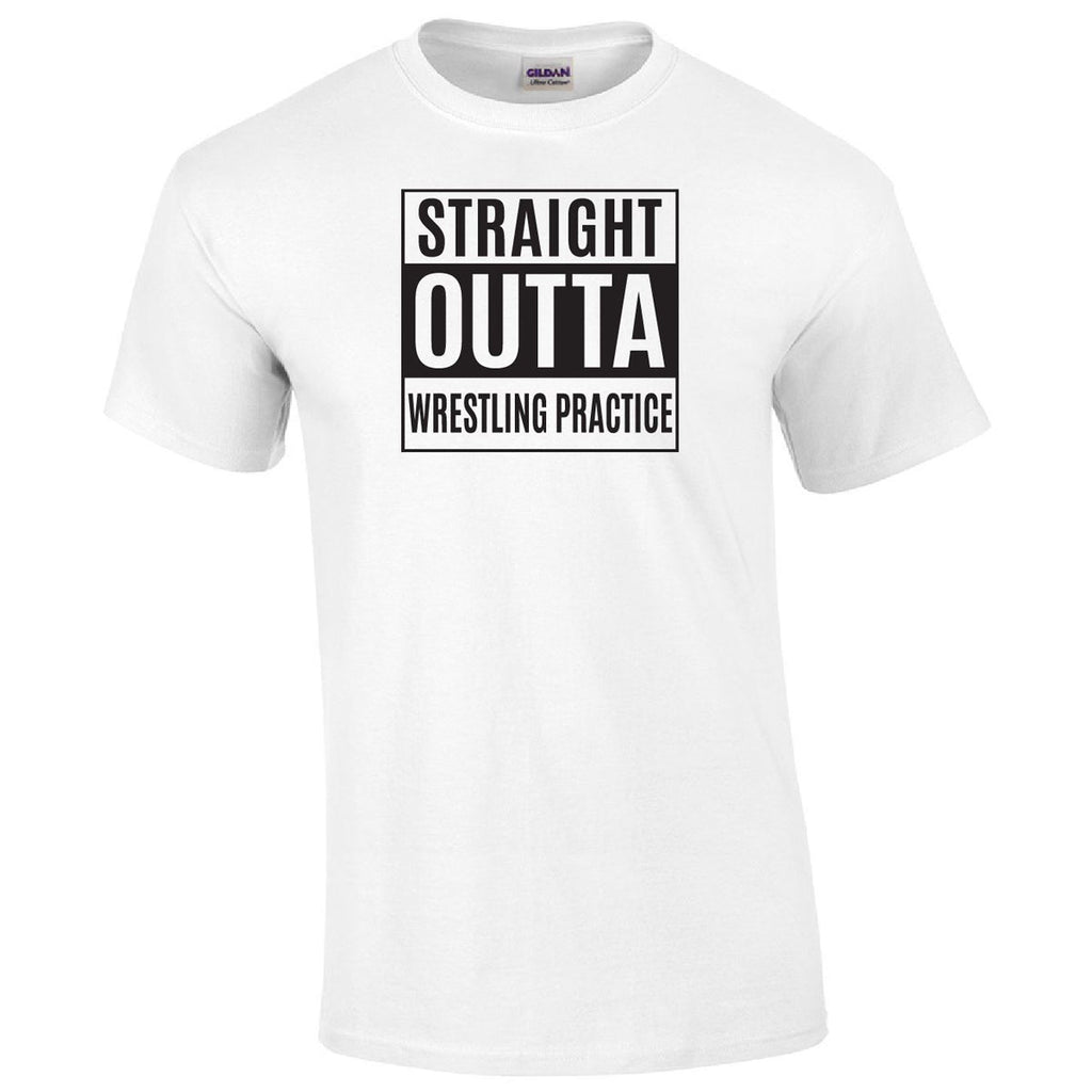 Straight Outta Wrestling Practice Printed Tee