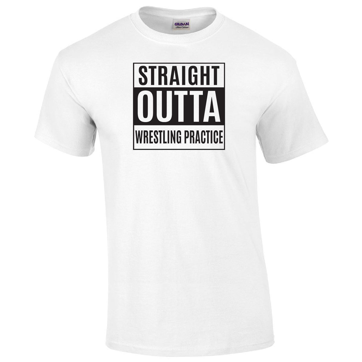 Straight Outta Wrestling Practice Printed Tee